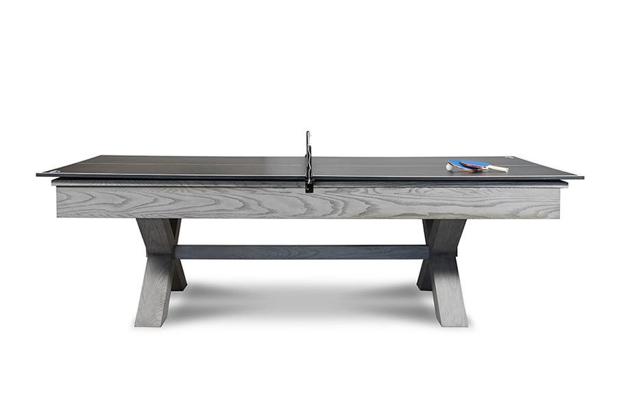 Iron Smyth Crossbones 8' Slate Pool Table in Whitewash with FREE Premium 32-Piece Accessory Kit - The Family Game Room