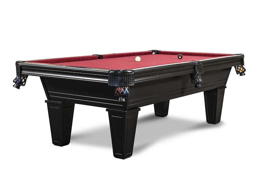 Iron Smyth Hunchback 8' Slate Pool Table In Black with FREE Premium 32-Piece Accessory Kit - The Family Game Room