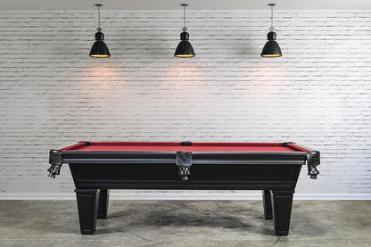 Iron Smyth Hunchback 8' Slate Pool Table In Black with FREE Premium 32-Piece Accessory Kit - The Family Game Room