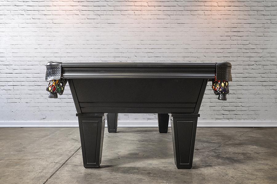 Iron Smyth Hunchback 8' Slate Pool Table In Black with FREE Premium 32-Piece Accessory Kit - The Family Game Room