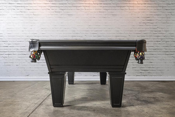 Iron Smyth Hunchback 8' Slate Pool Table In Black with FREE Premium 32-Piece Accessory Kit - The Family Game Room