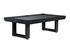 The Lanai slate pool table in an Obsidian Black finish and black felt designed by American Heritage.