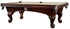 The American Heritage Marietta slate pool table in khaki felt with a Sable finish. 