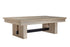 The Vancouver slate pool table in a Natural Ash finish and covered with a dining top. Designed by American Heritage.