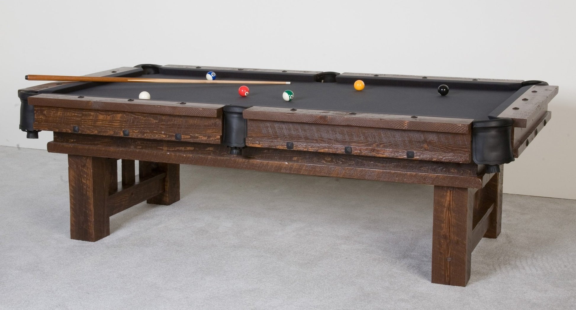 Viking Industries Barnwood Cheyenne Billiard Table with FREE Barnwood Triangle - The Family Game Room