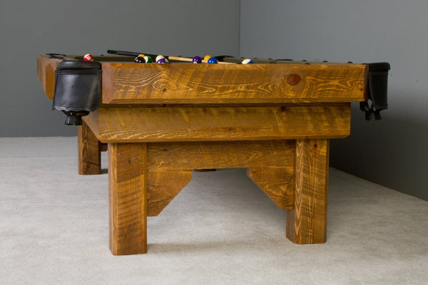 Viking Industries Barnwood Timber Lodge Billiard Table with FREE Barnwood Triangle - The Family Game Room