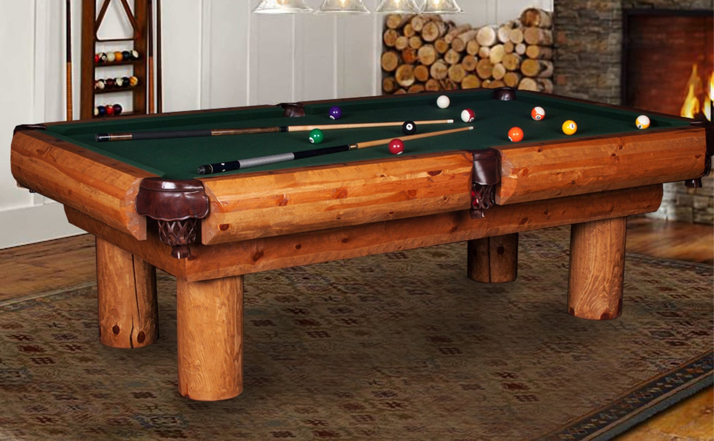 Viking Industries Ponderosa Pine Billiard Table with FREE Pine Triangle - The Family Game Room