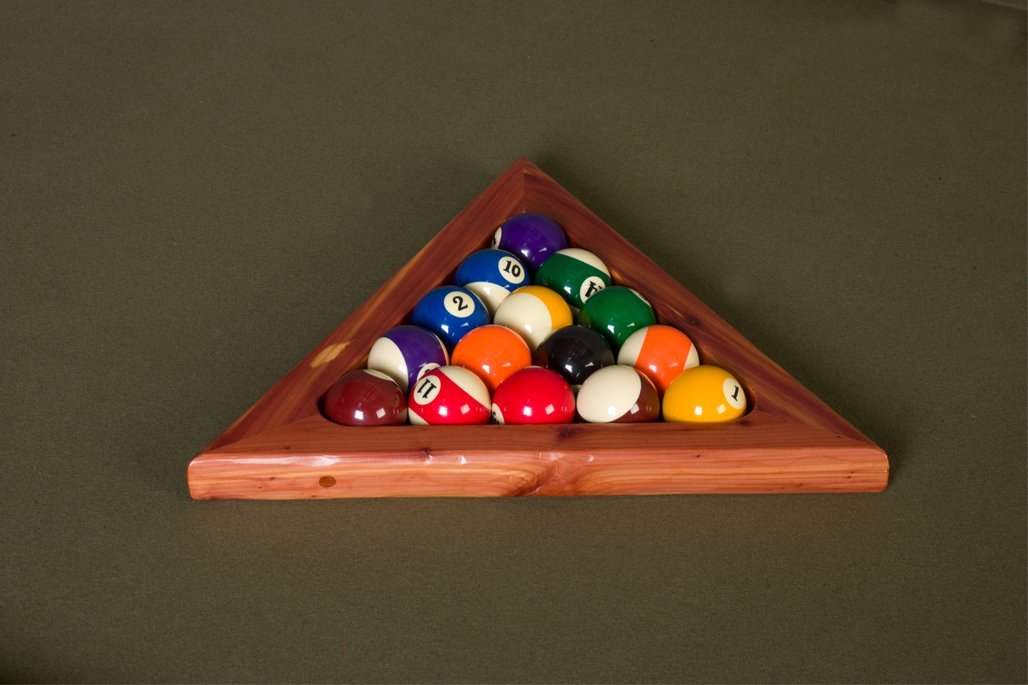 Viking Industries Red Cedar Billiard Table with FREE Red Cedar Triangle - The Family Game Room