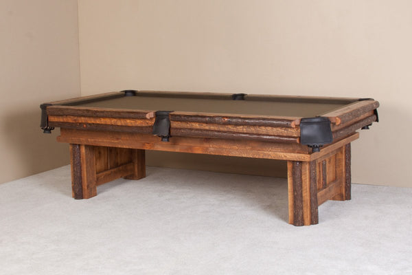 Viking Industries Sawtooth Hickory Billiard Table with FREE Matching Triangle - The Family Game Room